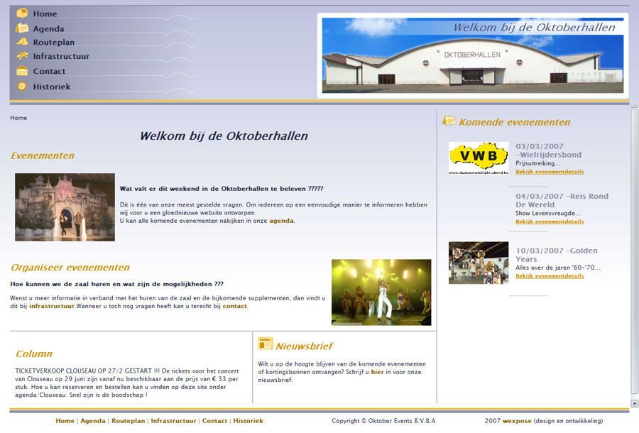 Website Oktoberhallen